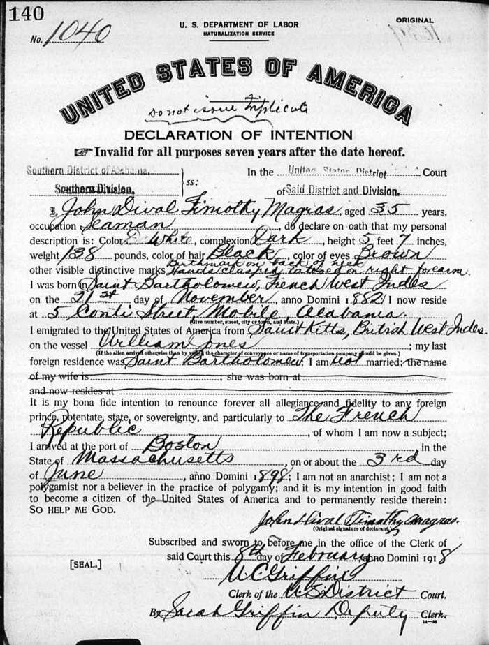 MAGRAS John Dival Timothee