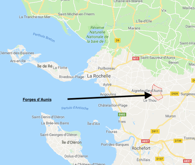 FORGE D'AUNIS localisation