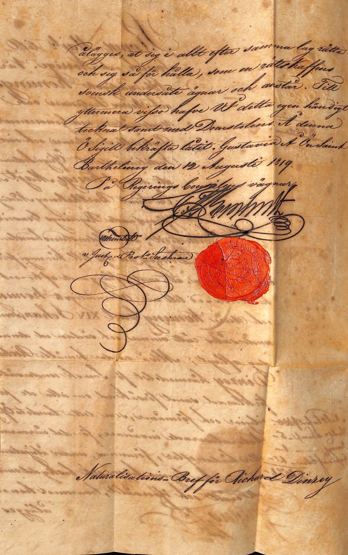 DINZEY Richard naturalization papers page 2