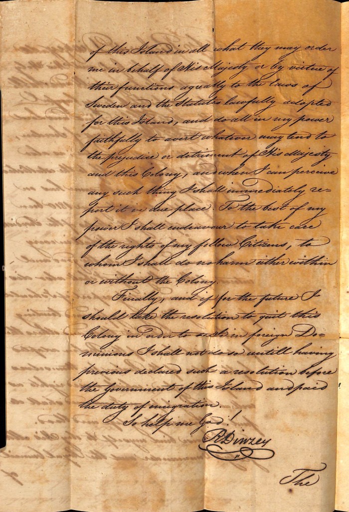 DINZEY Richard oath page 2