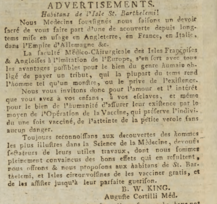 DOCTOR VACCIN 15 AOUT 1805