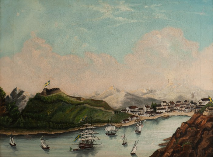 de la protection du port de Gustavia à l&rsquo;époque&nbsp;Suédoise
