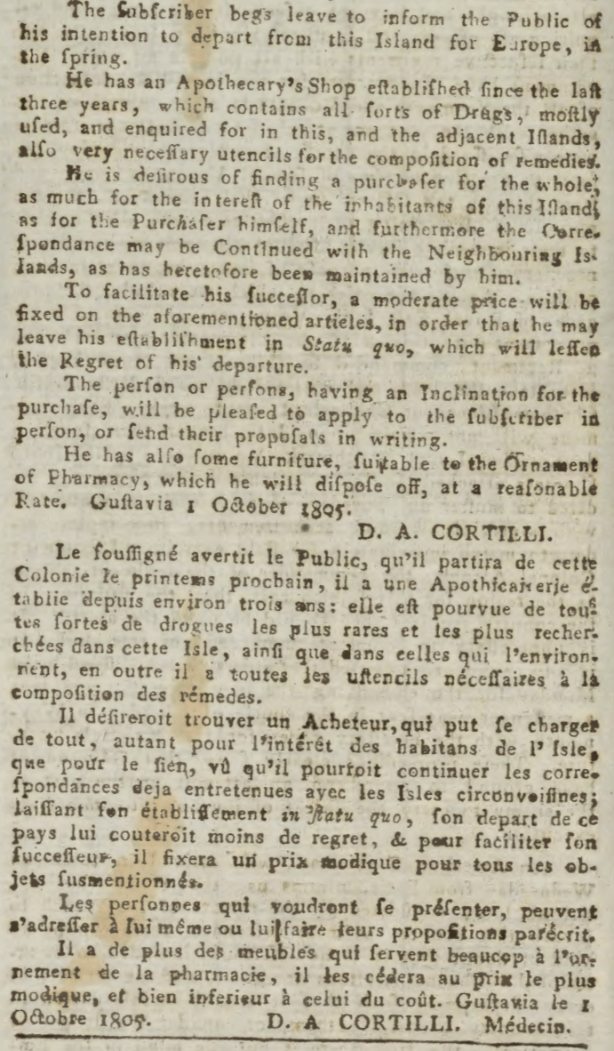 PHARMACIE A VENDRE 1805