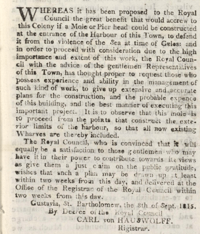 PORT MOLE 8 septembre 1815