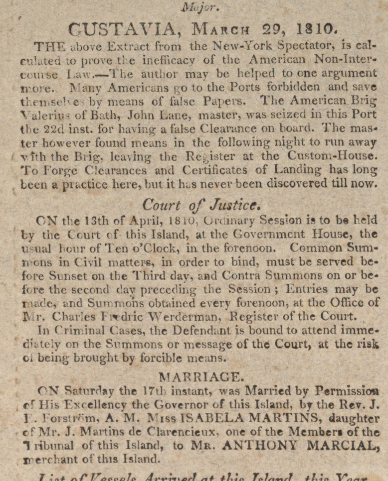 MARTINS Isabella MARCIAL Antoine mariage 17 avril 1810