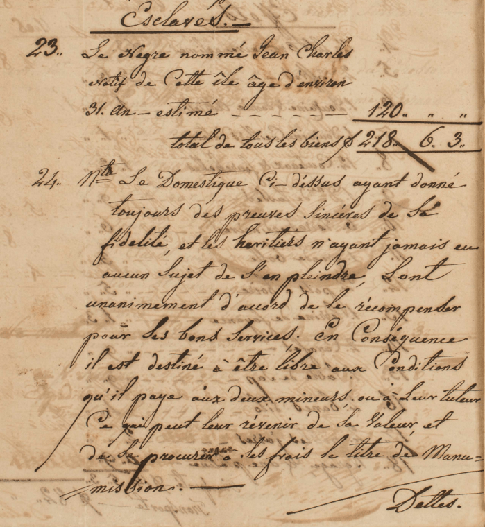 Jean-Charles, esclave