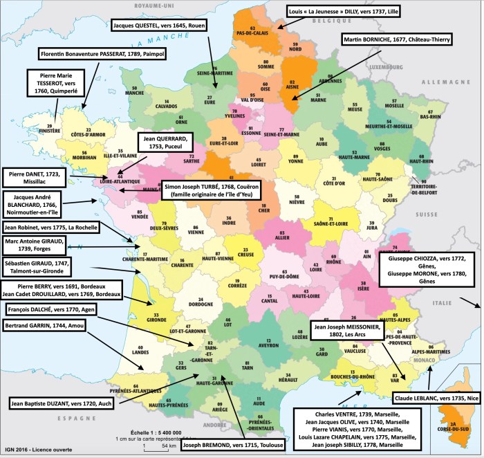 Carte des origines